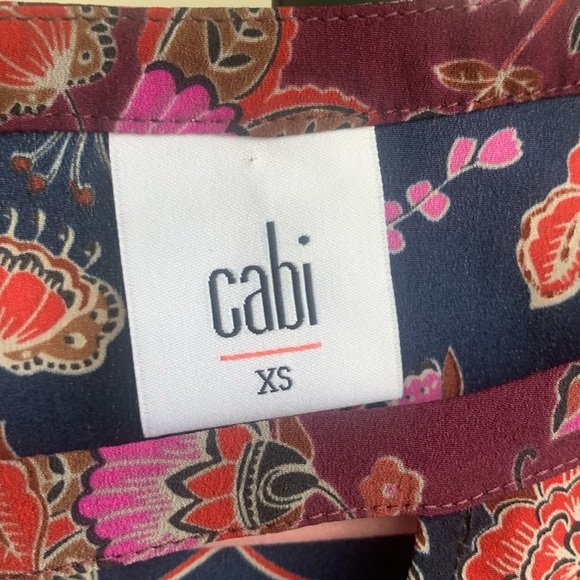 Cabi floral mix media fall Retro Floral Maxi bohemian Dress xs - Picture 5 of 12